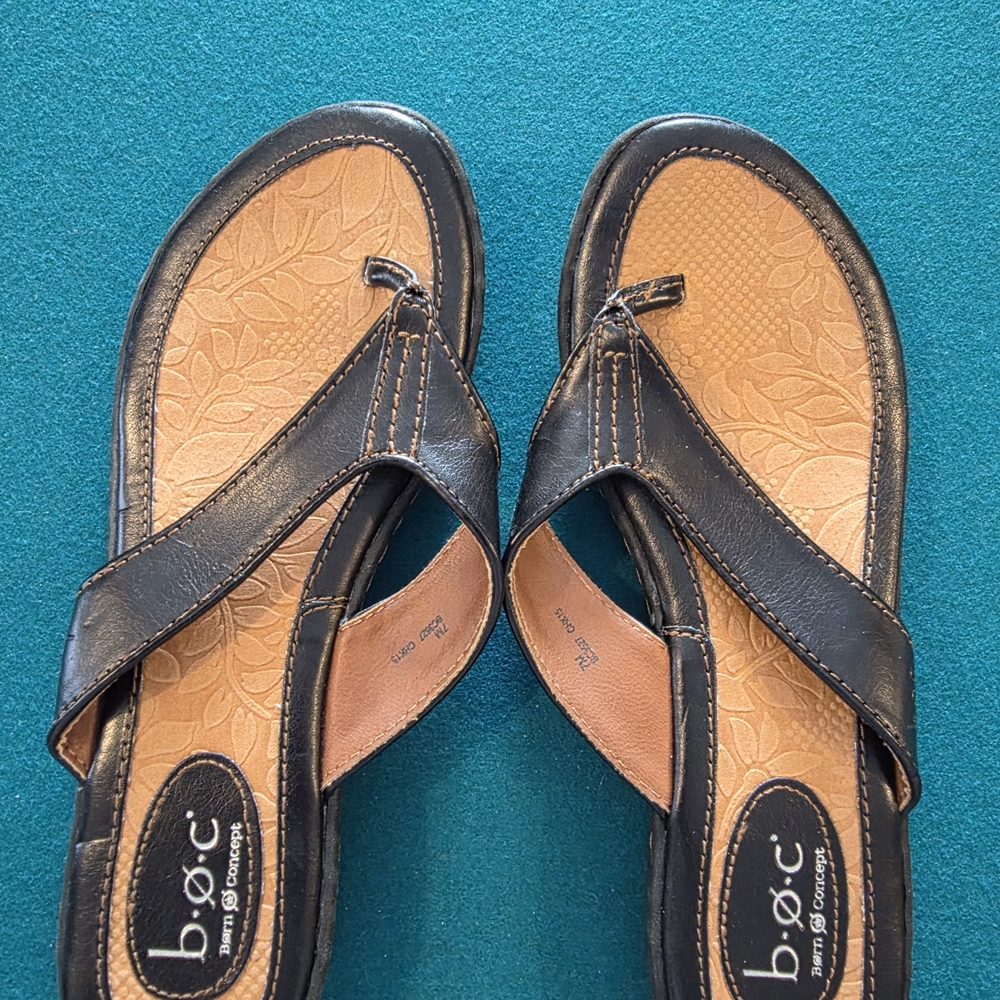 B.O.C Black And Tan Stylish Sandals-NWOT